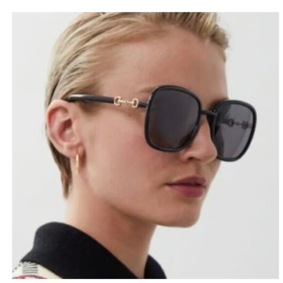 NWT Gucci GG0893S-001 Black Oversized 57mm Sunglasses main image 4